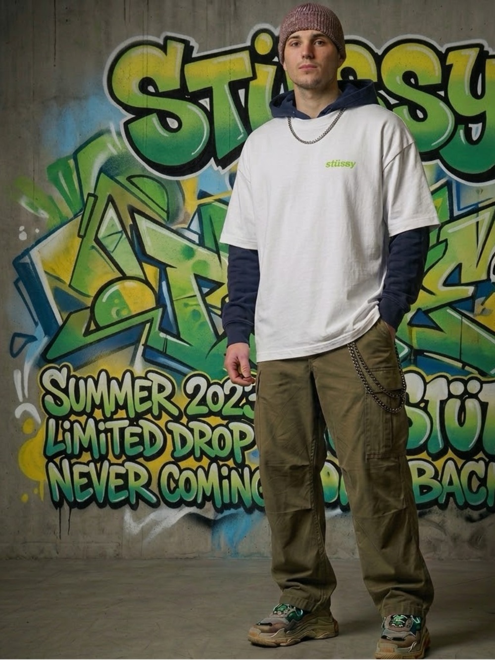 🆕 STUSSY T shirt NWT XL “ Stüssy Stacked T “ deadstock limited release exclusive - Picture 4 of 10